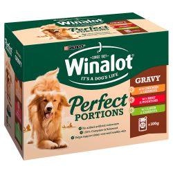 Winalot Pouch Perfect Portions Beef & Chicken & Lamb in Gravy 12 Pack 100g