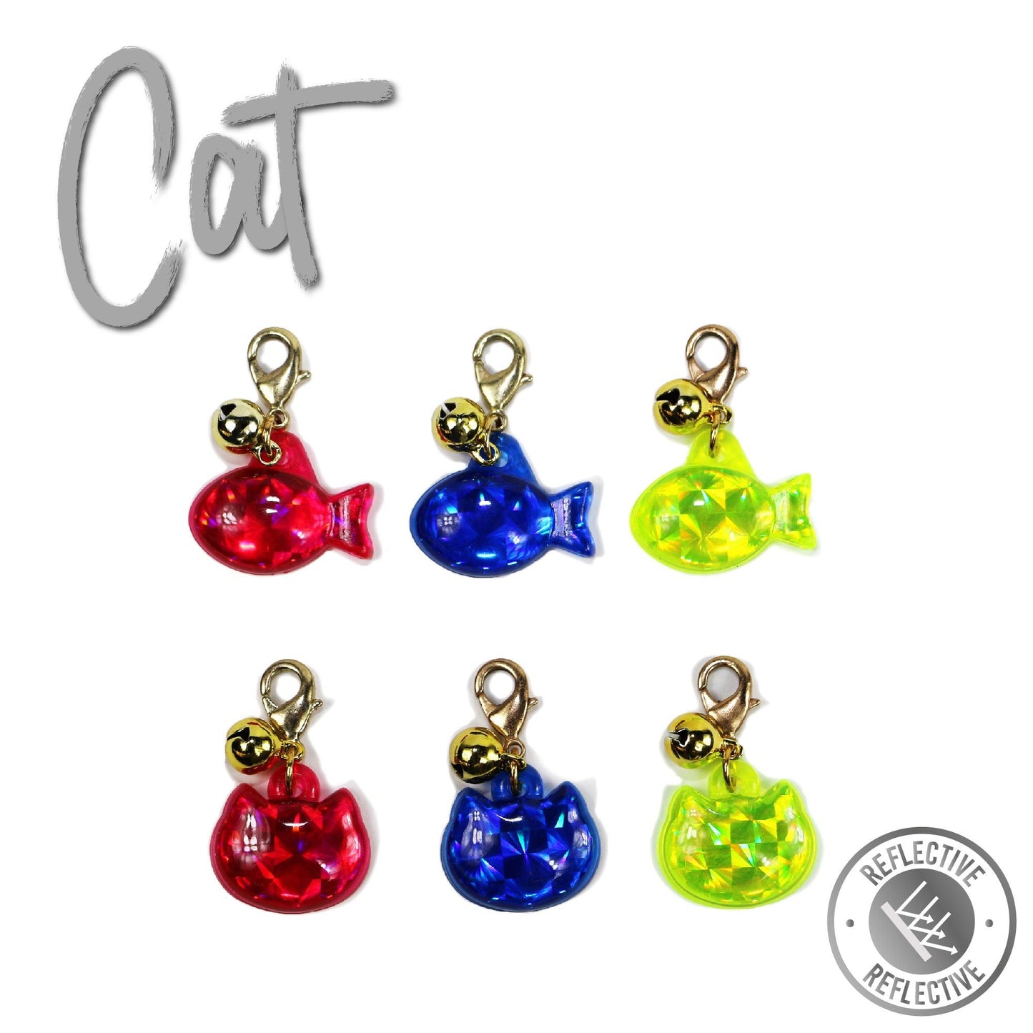 Ancol Cat Reflective ID Tag Cat/Fish Shape - Ormskirk Pets