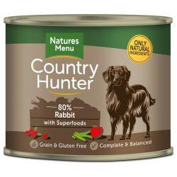 Natures Menu Country Hunter 80% Rabbit with Superfoods 600g x6 - Ormskirk Pets