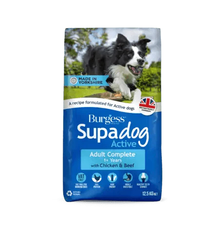 Burgess Supadog Adult Complete Dog Active 12.5kg - Ormskirk Pets