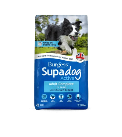 Burgess Supadog Adult Complete Dog Active 12.5kg - Ormskirk Pets