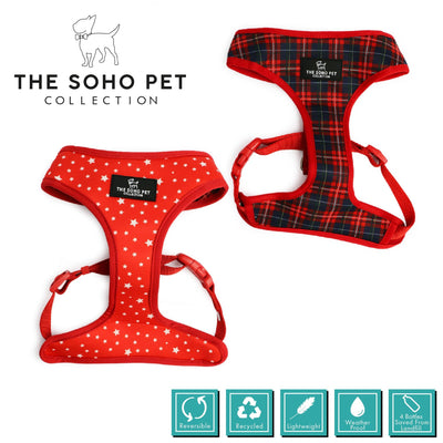 Ancol Tartan/Star Patterned Harness S