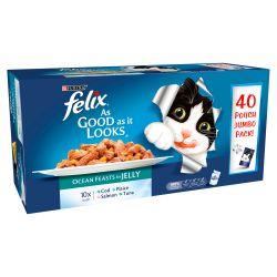 Felix Pouch As Good As It Looks Ocean Feasts in Jelly 40 pack 100g