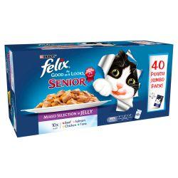 Felix Pouch As Good As It Looks Senior Mixed Selection in Jelly 40 pack 100g