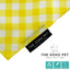 Ancol Sunflower/Yellow Check Patterned Bandana 2 per pk