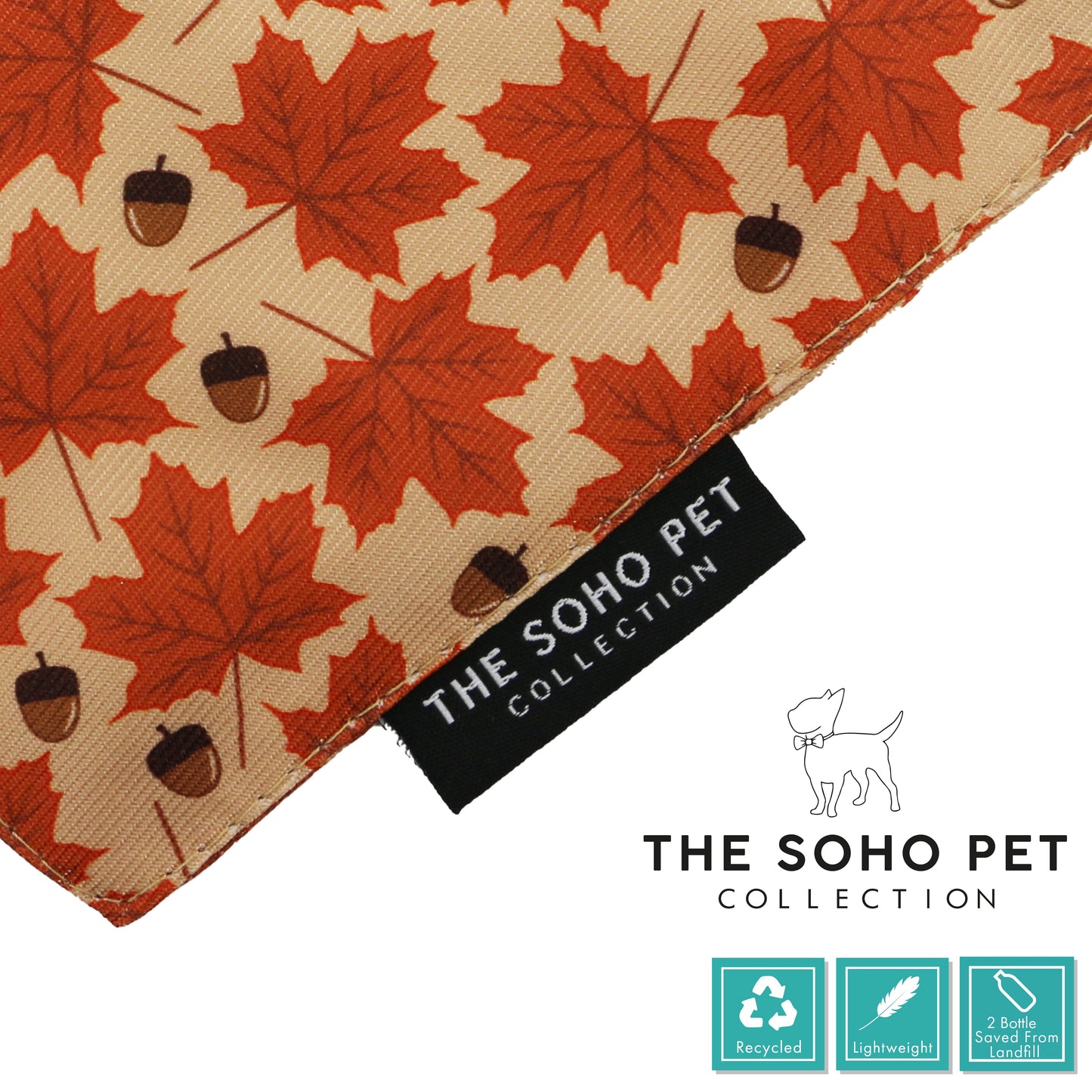 Ancol Maple Leaf/Woodland Patterned Bandana (2 per pack)