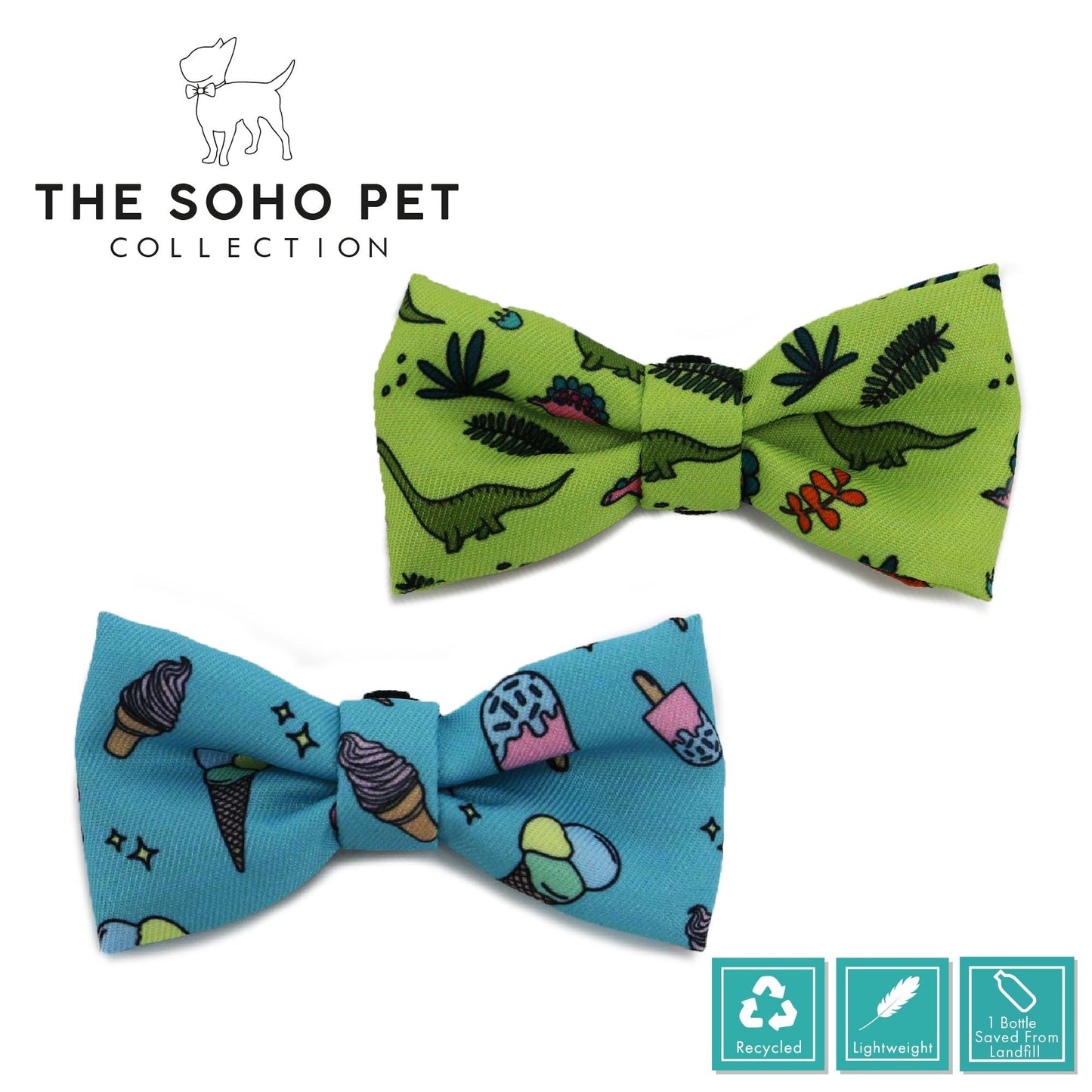 Ancol Dino/Icecream Patterned Bow Tie