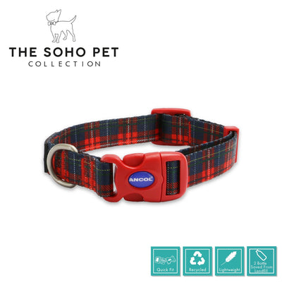 Ancol Tartan Patterned Collar M