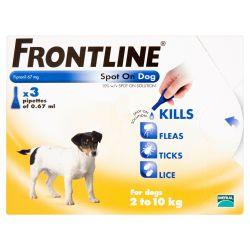 FRONTLINE Spot On Dog Small - 3 pipettes 3s - Ormskirk Pets