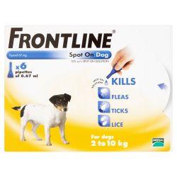 FRONTLINE Spot On Dog Small - 6 pipettes 6s - Ormskirk Pets