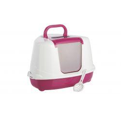 Corner Hooded Flip Loo Pink 56cm - Ormskirk Pets