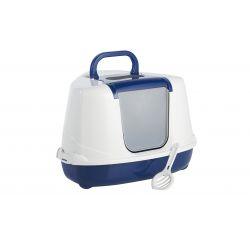 Corner Hooded Flip Loo Blue 56cm - Ormskirk Pets