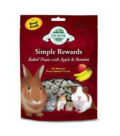 Oxbow Simple Rewards Baked Treats Apple & Banana 60g - Ormskirk Pets