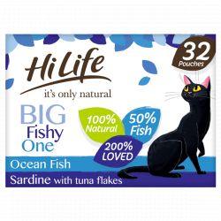 HiLife it's only natural - The Big Fishy One 32 x 70g Multipack 70g - Ormskirk Pets