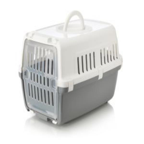 Savic Zephos 1 Plast Pet Carrier Wh/Gry 48x31.5x30 - Ormskirk Pets