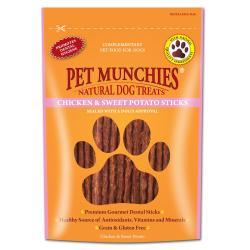 Pet Munchies 100% Natural Chicken & Sweet Potato Dental Sticks 90g - Ormskirk Pets