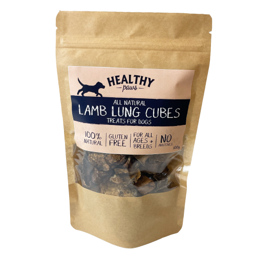 Healthy Paws Lamb Lung Cubes 100g