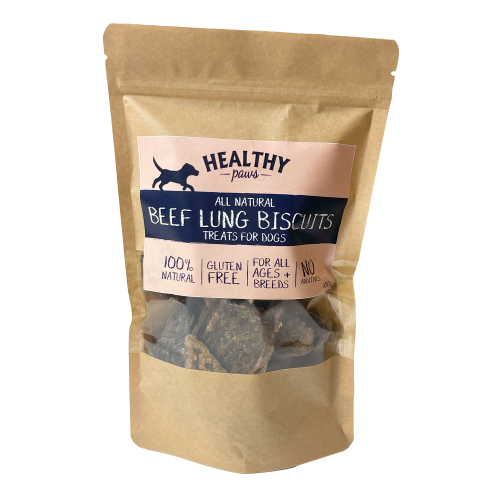 Healthy Paws Beef Lung Biscuits 100g