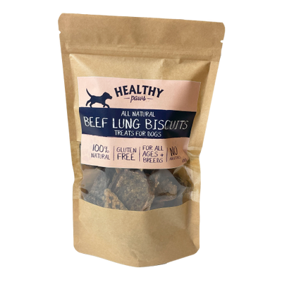 Healthy Paws Beef Lung Biscuits 100g