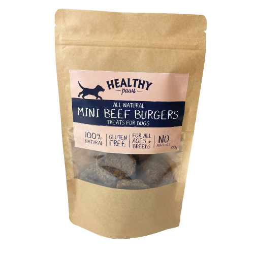 Healthy Paws Mini Beef Burgers 100g