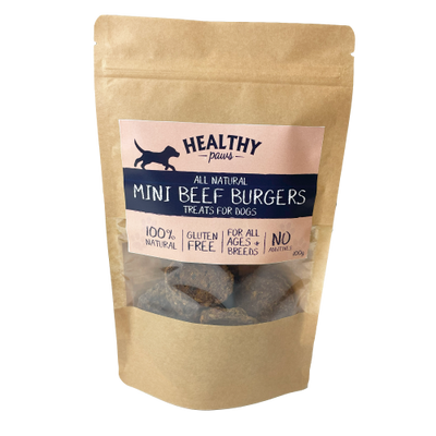 Healthy Paws Mini Beef Burgers 100g