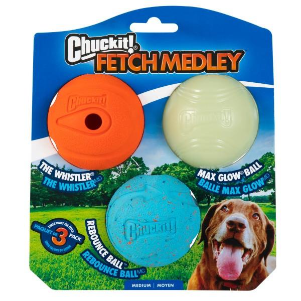 Chuckit! Fetch Medley Assorted Medium (3Pk) 6.5cm - Ormskirk Pets