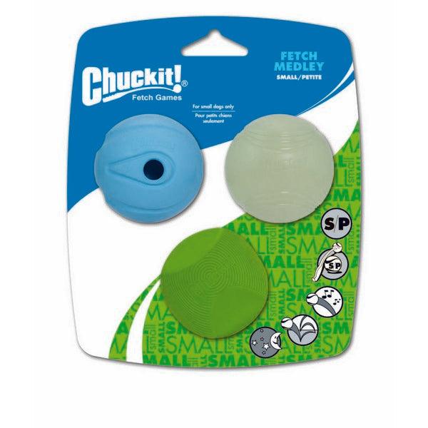 Chuckit! Fetch Medley 3 Pack Assorted Small 4.8cm - Ormskirk Pets