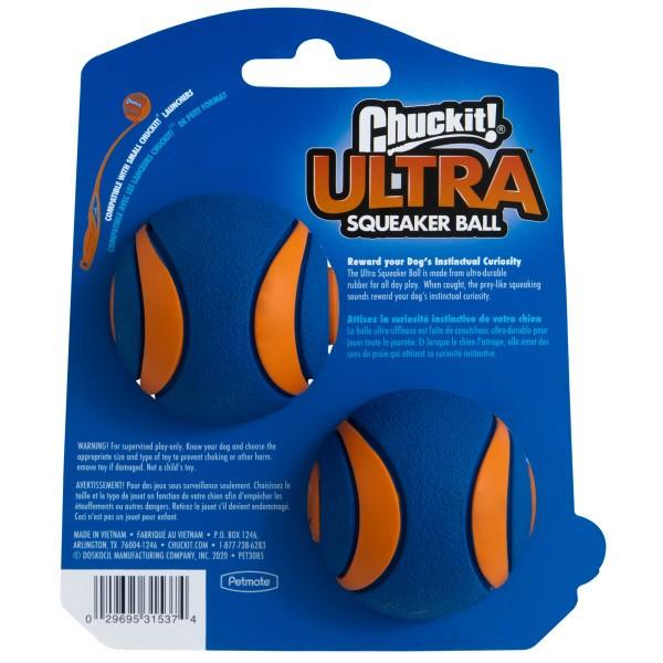 Chuckit! Ultra Squeaker Ball Small (2Pk) - Ormskirk Pets