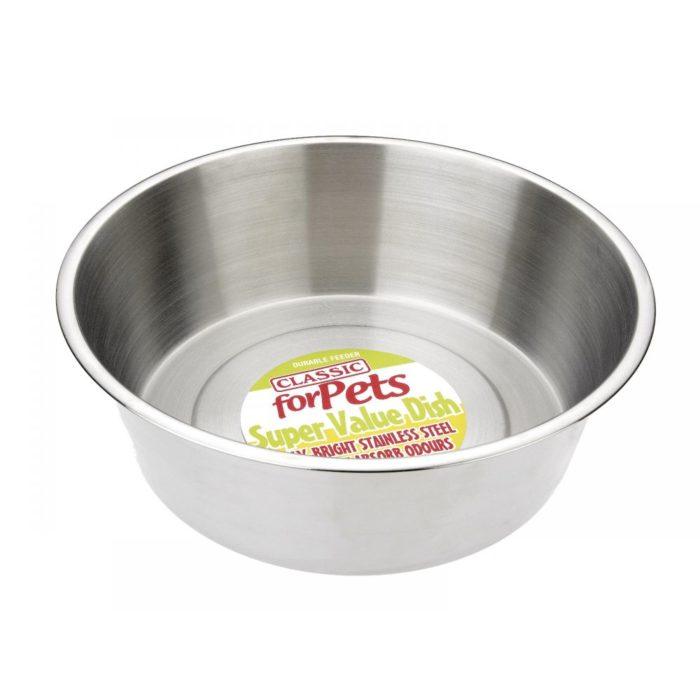 Super Value Stainless Steel Dish 4.7ltr - Ormskirk Pets