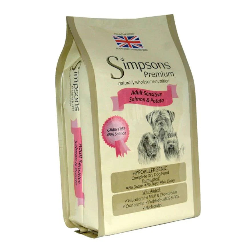 Simpsons Dog Sensitive Salmon & Potato 12kg - Ormskirk Pets