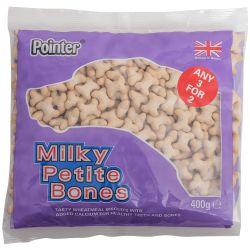 Pointer Milky Small Petite Bones 400g Buy 2 and get One FREE - Ormskirk Pets