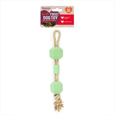 Rosewood Mint Flavour Rubber & Rope Toy - Ormskirk Pets