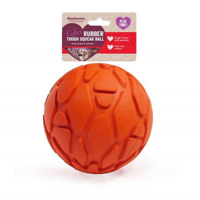 Rosewood Tough Rubber Squeak Ball - Ormskirk Pets