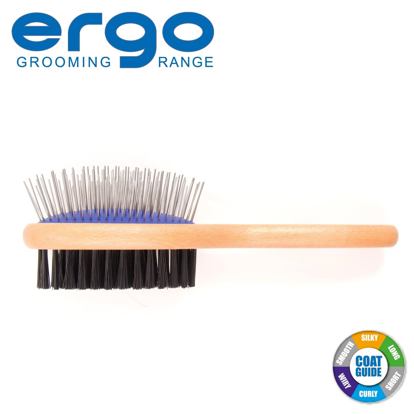 Ancol Wood Handle Double Sided Brush S