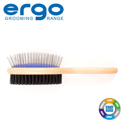 Ancol Wood Handle Double Sided Brush L - Ormskirk Pets