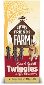 TINY FRIENDS FARM RUSSEL RABBIT  TWIGGIES APPLE & BLACKBERRY 100g