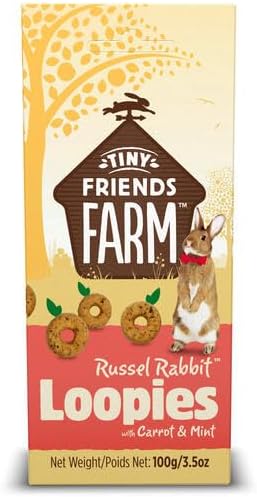 TINY FRIENDS FARM RUSSEL RABBIT LOOPIES CARROT & MINT 100g