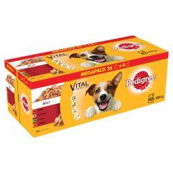 Pedigree Dog Pouches Mixed Selection in Jelly 40 for 36 Mega Pack 100g - Ormskirk Pets