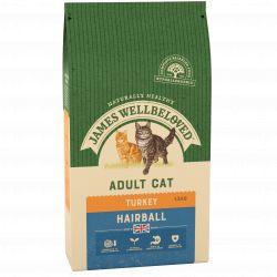 JAMES WELLBELOVED Cat Adult Hairball Turkey & Rice 1.5kg 1.5kg - Ormskirk Pets