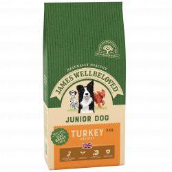 JAMES WELLBELOVED Turkey & Rice Kibble Junior 2kg - Ormskirk Pets