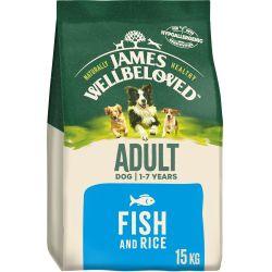 James Wellbeloved Adult Dry Dog Food Fish & Rice 15kg - Ormskirk Pets