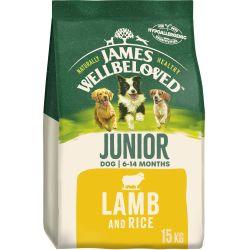 James Wellbeloved Junior Dry Dog Food Lamb & Rice 15kg - Ormskirk Pets