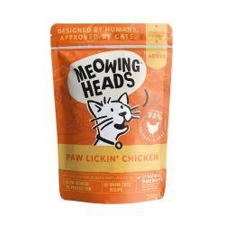 Meowing Heads Paw Lickin' Chicken Pouch 100g x 10 - Ormskirk Pets