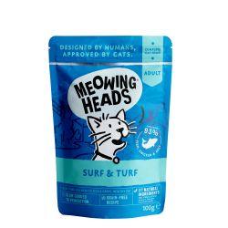 Meowing Heads Supurr Surf & Turf Pouch (Formally Gone Fishin') 100g x 10 - Ormskirk Pets