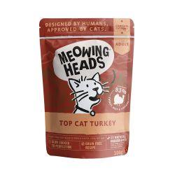 Meowing Heads Top Cat Turkey Pouch (Formally Drumstix) 100g x 10 - Ormskirk Pets