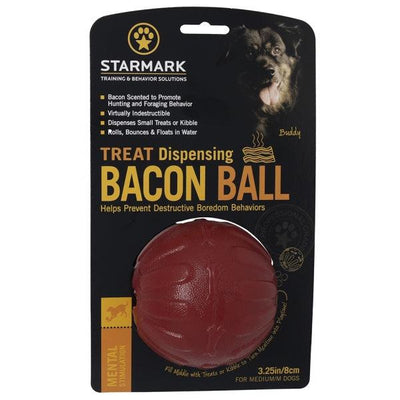 Rosewood Treat Dispensing Bacon Scented Ball Medium 3.25" - Ormskirk Pets