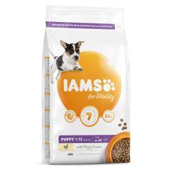 IAMS for Vitality Puppy Small & Medium Dog Food with Fresh chicken 12kg - Ormskirk Pets