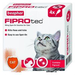 Beaphar FIPROtec Spot On Cat 4 pipette 4tmnt - Ormskirk Pets