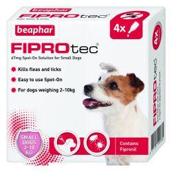 Beaphar FIPROtec Spot On Small Dog 4 pipette 4tmnt - Ormskirk Pets