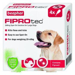 Beaphar FIPROtec Spot On Large Dog 4 pipette 4tmnt - Ormskirk Pets